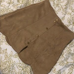 Brown Suede Skirt